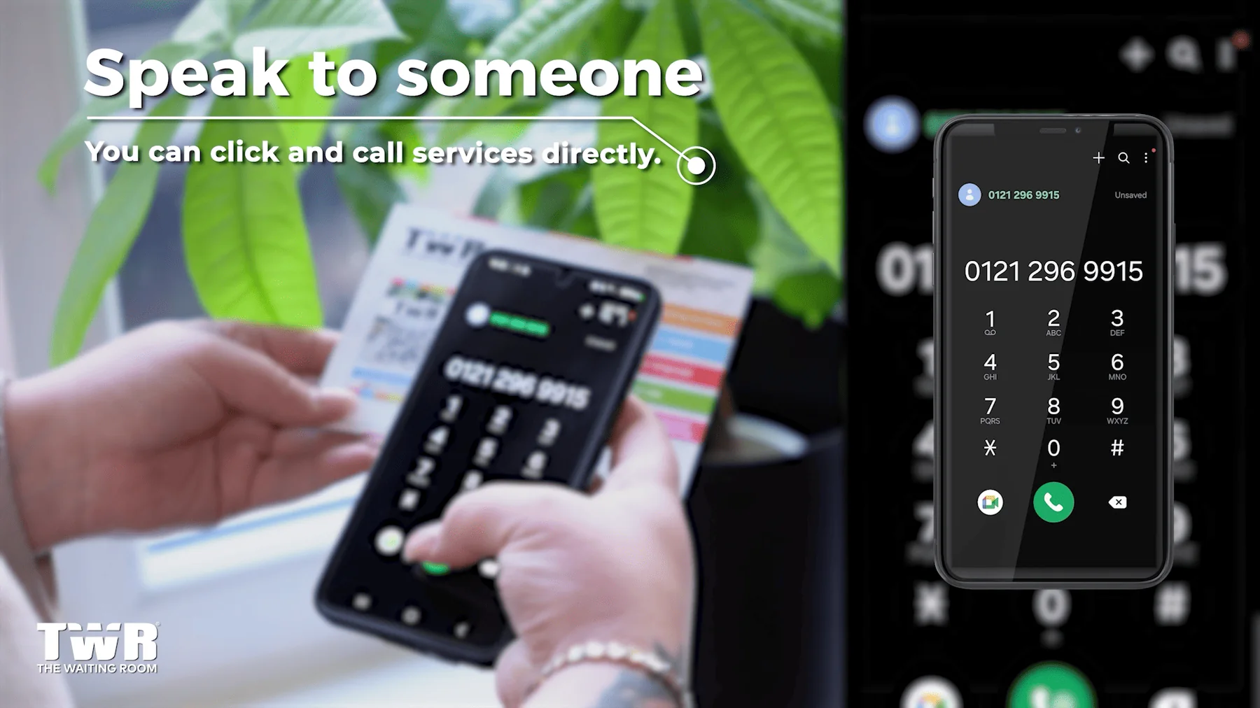TWR speak to someone graphic