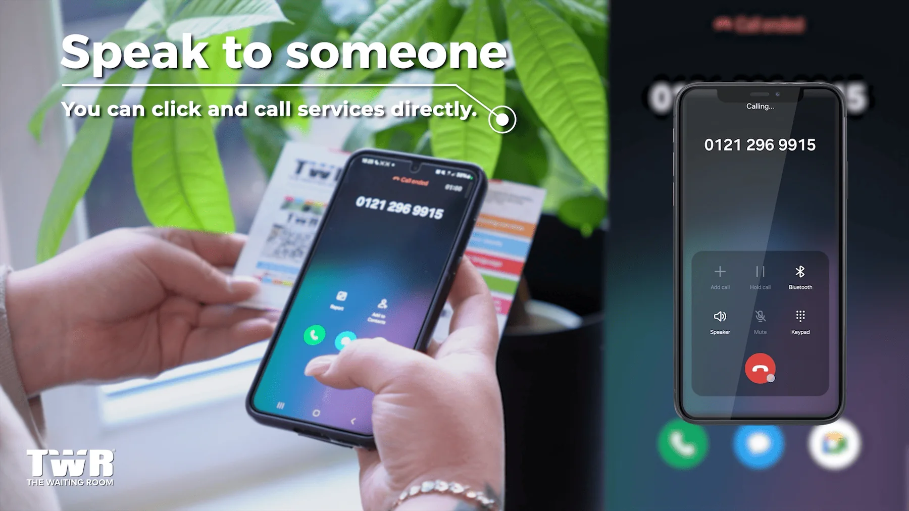 TWR phone call graphic