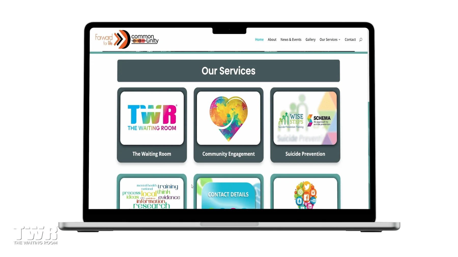 Common Unity service cards on a website