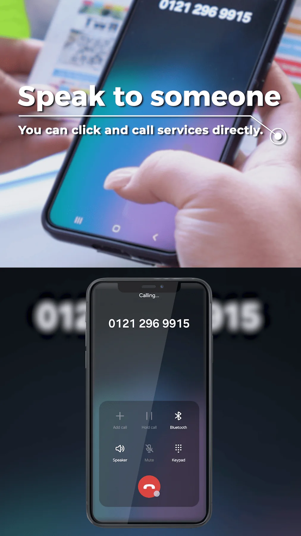 TWR speak to someone portrait graphic