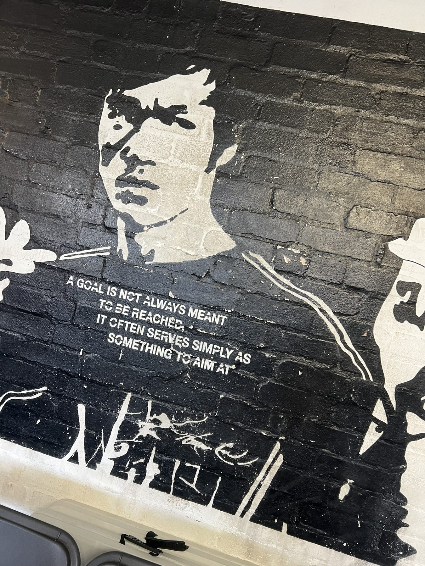 Black and white wall mural