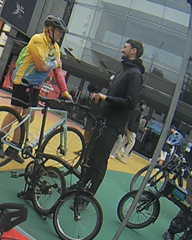 Cyclists at a community roadshow